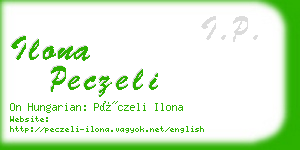 ilona peczeli business card